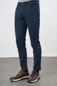Koyu Lacivert Pamuklu 5 Cep Casual Slim Fit 5 Cep Pantolon 1003245318 - 3