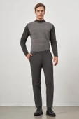 Koyu Antrasit Pamuklu Yandan Cepli Casual Slim Fit Chino Pantolon 1003245102 - 2