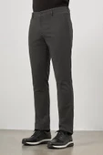 Koyu Antrasit Esnek Yandan Cepli Casual Slim Fit Chino Pantolon 1003245108 thumbnail 3