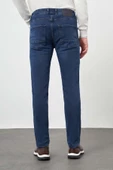 Lacivert Düz Gabardin Pamuklu 5 Cep Slim Fit Casual Denim Pantolon 1023245155 - 6