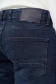 Koyu Lacivert Düz Gabardin Pamuklu 5 Cep Slim Fit Casual Denim Pantolon 1023245155 thumbnail 5