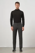 Koyu Antrasit Esnek Yandan Cepli Casual Slim Fit Chino Pantolon 1003245108 thumbnail 2