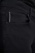 Siyah Düz Cord Pamuklu 5 Cep Slim Fit Casual Denim Pantolon 1023245250 - 2