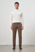 Koyu Vizon Pamuklu Yandan Cepli Casual Slim Fit Chino Pantolon 1003245102 thumbnail 2