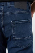 Lacivert Gabardin %100 Pamuk 5 Cep Comfort Fit Rahat Kesim Casual Denim Pantolon 1023235164 - 2