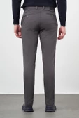 Koyu Antrasit Pamuklu Yandan Cepli Casual Slim Fit Chino Pantolon 1003245163 - 5