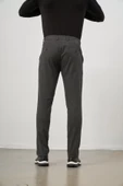 Koyu Antrasit Esnek Yandan Cepli Casual Slim Fit Chino Pantolon 1003245108 thumbnail 6