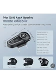 RGB Modlu Bluetooth Motosiklet Kulaklık 5.2 Bluetooth Interkom  Kask Kulaklik thumbnail 4