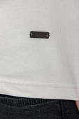 Taş Rengi Uzun Kollu Suprem Polo Yaka Garnili Casual Slim Fit Dar Kesim %100 Pamuk Sweatshirt 1013225100 - 5