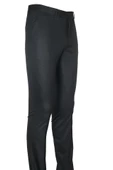 Siyah Gabardin Yan Cepli Slim Fit Dar Kesim Basic Pantolon 1003220013 - 2