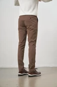 Koyu Vizon Pamuklu Yandan Cepli Casual Slim Fit Chino Pantolon 1003245102 thumbnail 5