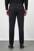 Siyah Düz Armürlü Pamuklu Yan Cep Comfort Fit Casual Pantolon 1003245164 - 5