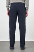Koyu Lacivert Düz Armürlü Pamuklu Yan Cep Comfort Fit Casual Pantolon 1003245164 thumbnail 5