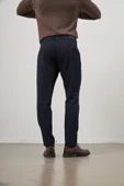 Koyu Lacivert Pamuklu Yandan Cepli Casual Comfort Fit Chino Pantolon 1003245155 thumbnail 7