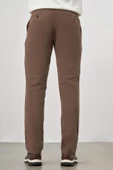 Koyu Vizon Pamuklu Yandan Cepli Casual Slim Fit Chino Pantolon 1003245102 thumbnail 3