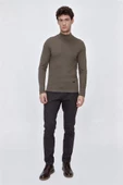 Koyu Kahverengi Suprem Yarım Balıkçı Yaka  Casual Comfort Fit Rahat Kesim Likralı Sweatshirt 1013225103 thumbnail 2
