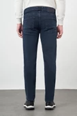 Koyu Lacivert Düz Gabardin Pamuklu 5 Cep Slim Fit Casual Denim Pantolon 1023245155 thumbnail 4