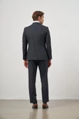 Koyu Lacivert Kılıç Yaka Yelekli 6 Drop Slim Fit Classic Takım Elbise 1001245154 - 7