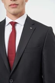 Siyah Düz Mono Yaka 6 Drop Comfort Fit Classic Takım Elbise 1001245171 - 5