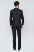 Siyah Gabardin Kırlangıç Yaka Tam Astar Kruvaze 6 Drop Slim Fit Dar Kesim Takım Elbise 1001225175 thumbnail 6