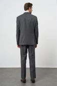 Koyu Antrasit Desen Mono Yaka 6 Drop Comfort Fit Classic Takım Elbise 1001245160 thumbnail 4