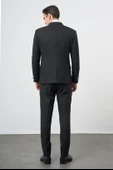Siyah Bez Ayağı Kılıç Yaka Tam Astar Esnek 6 Drop Slim Fit Classic Takım Elbise 1001245173 thumbnail 5