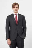 Siyah Düz Mono Yaka 6 Drop Comfort Fit Classic Takım Elbise 1001245171 - 1