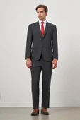 Siyah Kendinden Mono Yaka 2 Düğme 4 Drop Comfort Fit Classic Takım Elbise 1001240190 - 5