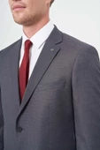 Koyu Antrasit Mono Yaka 6 Drop Comfort Fit Classic Takım Elbise 1001245169 thumbnail 5