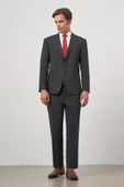 Siyah Kendinden Mono Yaka 2 Düğme 4 Drop Comfort Fit Classic Takım Elbise 1001240190 - 3