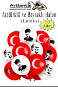 Okul Sınıf Süsü 7 Çeşit 1 Paket Çıtalı Bayrak Bayraklı Balon Atatürklü Balon İpli Bayrak Flamalı Bayrak 29 Ekim 23 Nisan - 4