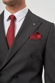 Siyah Kılıç Yaka Kruvaze 6 Drop Slim Fit Classic Takım Elbise 1001245157 - 6