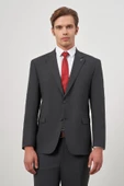 Siyah Kendinden Mono Yaka 2 Düğme 4 Drop Comfort Fit Classic Takım Elbise 1001240190 - 1