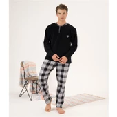Estiva Ekose Kareli Erkek Polar Pijama Takım - 1