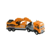 KLX800-248 Sürtmeli Işıklı Müzikli 1:24 Kazıcı Taşıyan Tır -Vardem Oyuncak - 1