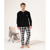 Estiva Ekose Kareli Erkek Polar Pijama Takım - 2
