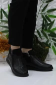 Mehmet Mete Gnd 4273 Siyah Anatomik Rahat Yumuşak Esnek İki Fermuarlı Kadın Bot thumbnail 2