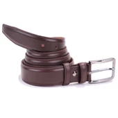 Dagoster DMK26-306DG Kahve 3,5 cm Hakiki Deri Erkek Kemer - 1