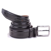 Dagoster DMK26-305DG Siyah 3,5 cm Hakiki Deri Erkek Kemer thumbnail 2