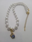 Çelik figürlü inci kolye - 2