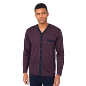 Kly Büyük Beden Önden Düğmeli Gömlek Erkek Pijama Takım - 3