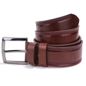 Dagoster DMK26-468DG Kahve 4 cm Hakiki Deri Erkek Kemer - 2