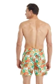 Blackspade 10047 Erkek Turuncu Tropik Baskılı Şort Mayo - 2