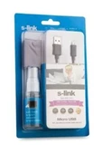 Şarj Kablo Micro 1 M Ve Temizlik Seti S-link SLX-375 thumbnail 2
