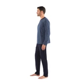 Mod Collection Patlı Yaka Pamuklu Erkek Pijama Takım MDCLTN3745EPT - 5
