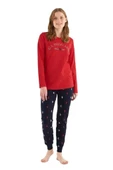 U.S. Polo Assn. Sıfır Yaka Bilekli Kışlık Bayan Pijama Takım USPA52861KP - 4