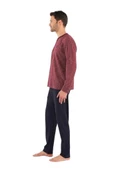 Mod Collection Patlı Yaka Pamuklu Erkek Pijama Takım MDCLTN3745EPT - 8