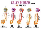 Fujin Salty Rubber 240gr GR Serisi Tai Rubber Set  10 Orange Glow 3D Eye - 1