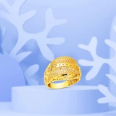 Yaşam Işıltısı 14 Ayar Altın Yüzük - 5