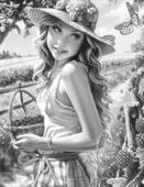 Köylü Güzeli Boyama Kitabı (Gri Tonlamalıdır) thumbnail 2